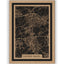 Stadtplan Castrop-Rauxel aus Holz – Wandbild in Natur mit Rahmen