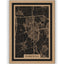 Stadtplan Frankenthal aus Holz – Wandbild in Natur mit Rahmen