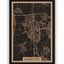 Stadtplan Frankenthal aus Holz – Wandbild in Natur ohne Rahmen