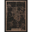 Stadtplan Frankenthal aus Holz – Wandbild in Nussbaum ohne Rahmen