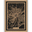 Stadtplan Freising aus Holz – Wandbild in Natur mit Rahmen
