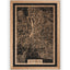 Stadtplan Göttingen aus Holz – Wandbild in Eiche mit Rahmen