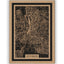 Stadtplan Göttingen aus Holz – Wandbild in Natur mit Rahmen