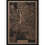 Stadtplan Göttingen aus Holz – Wandbild in Nussbaum ohne Rahmen