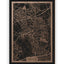 Stadtplan Herten aus Holz – Wandbild in Nussbaum ohne Rahmen