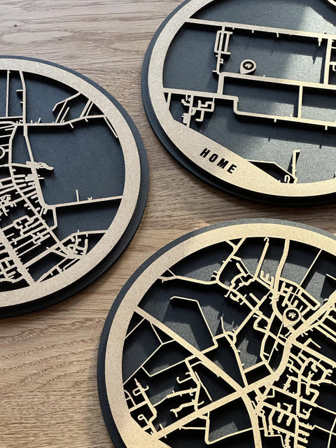 Dein Stadtplan aus Holz "Weihnachtsedition" - Personalisierte Holz-Stadtkarte