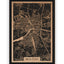 Stadtplan Ingolstadt aus Holz – Wandbild in Eiche ohne Rahmen
