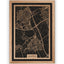 Stadtplan Kerpen aus Holz – Wandbild in Eiche mit Rahmen