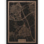 Stadtplan Kerpen aus Holz – Wandbild in Nussbaum ohne Rahmen