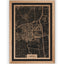 Stadtplan Landau aus Holz – Wandbild in Eiche mit Rahmen
