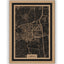 Stadtplan Landau aus Holz – Wandbild in Natur mit Rahmen
