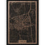 Stadtplan Landau aus Holz – Wandbild in Nussbaum ohne Rahmen