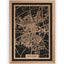Stadtplan Lippstadt aus Holz – Wandbild in Eiche mit Rahmen