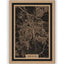Stadtplan Lüneburg aus Holz – Wandbild in Natur mit Rahmen