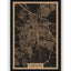 Stadtplan Lüneburg aus Holz – Wandbild in Natur ohne Rahmen