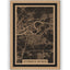Stadtplan Offenbach am Main aus Holz – Wandbild in Natur mit Rahmen