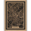 Stadtplan Osnabrück aus Holz – Wandbild in Natur mit Rahmen
