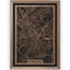 Stadtplan Osnabrück aus Holz – Wandbild in Nussbaum mit Rahmen