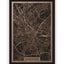 Stadtplan Osnabrück aus Holz – Wandbild in Nussbaum ohne Rahmen