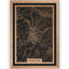 Stadtplan Pirmasens aus Holz – Wandbild in Eiche mit Rahmen