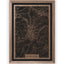 Stadtplan Pirmasens aus Holz – Wandbild in Nussbaum mit Rahmen