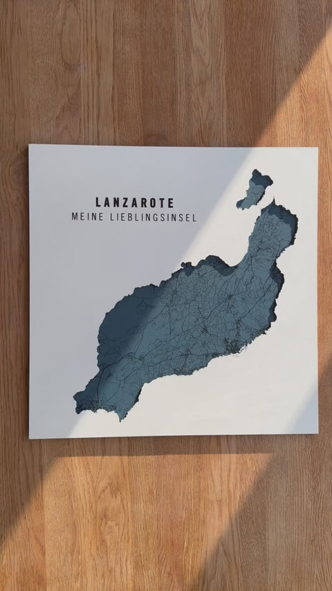 Deine Insel aus Holz - Personalisierte Holz-Inselkarte