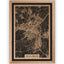 Stadtplan Reutlingen aus Holz – Wandbild in Eiche mit Rahmen
