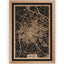 Stadtplan Rheine aus Holz – Wandbild in Eiche mit Rahmen
