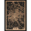 Stadtplan Rheine aus Holz – Wandbild in Eiche ohne Rahmen