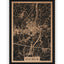 Stadtplan Rosenheim aus Holz – Wandbild in Eiche ohne Rahmen