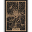 Stadtplan Rosenheim aus Holz – Wandbild in Natur ohne Rahmen