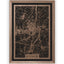 Stadtplan Rosenheim aus Holz – Wandbild in Nussbaum mit Rahmen