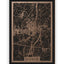 Stadtplan Rosenheim aus Holz – Wandbild in Nussbaum ohne Rahmen