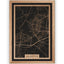 Stadtplan Salzgitter aus Holz – Wandbild in Eiche mit Rahmen