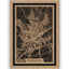 Stadtplan Schweinfurt aus Holz – Wandbild in Natur mit Rahmen