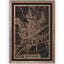Stadtplan Schweinfurt aus Holz – Wandbild in Nussbaum mit Rahmen