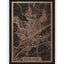 Stadtplan Schweinfurt aus Holz – Wandbild in Nussbaum ohne Rahmen