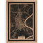 Stadtplan Speyer aus Holz – Wandbild in Eiche mit Rahmen