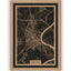 Stadtplan Speyer aus Holz – Wandbild in Natur mit Rahmen