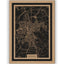 Stadtplan Vechta aus Holz – Wandbild in Natur mit Rahmen