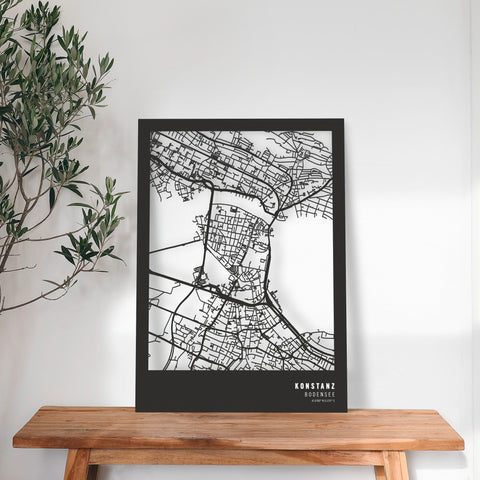 Dein Stadtplan aus Holz - Größe L